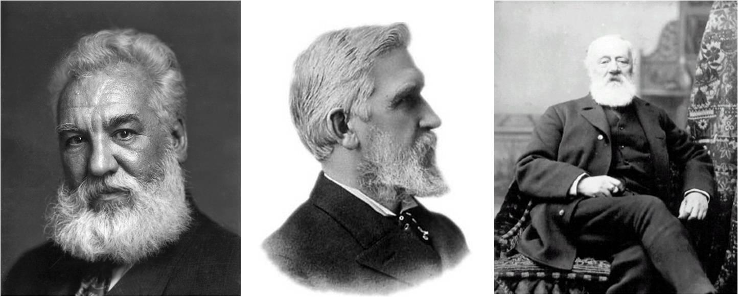 Alexander Graham Bell, Elisha Gray et Antonio Meucci